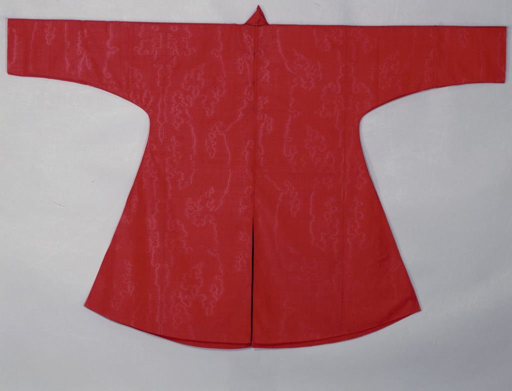 图片[2]-Large red water ripple feather single raincoat-China Archive